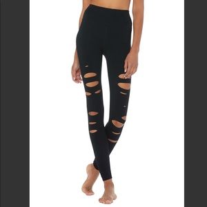 Alo high-waist ripped warrior legging